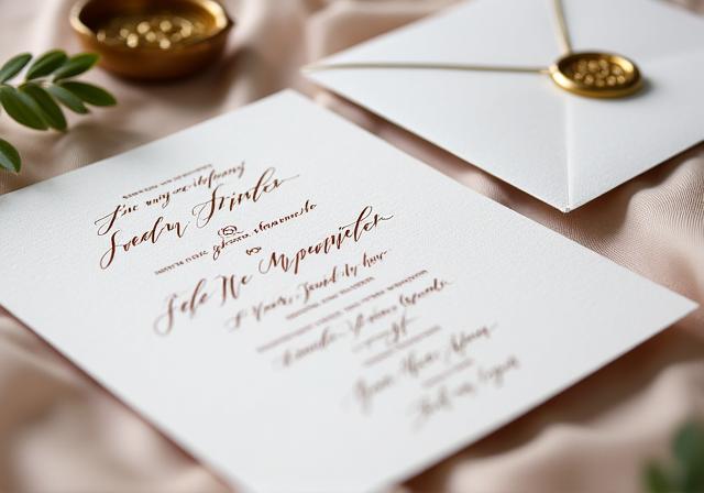 Invitaciones de caligrafía elegante